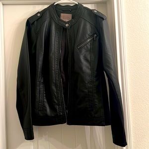 Maurice’s vegan leather motorcycle jacket